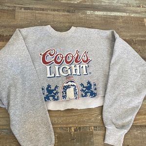 Coors light cropped sweater